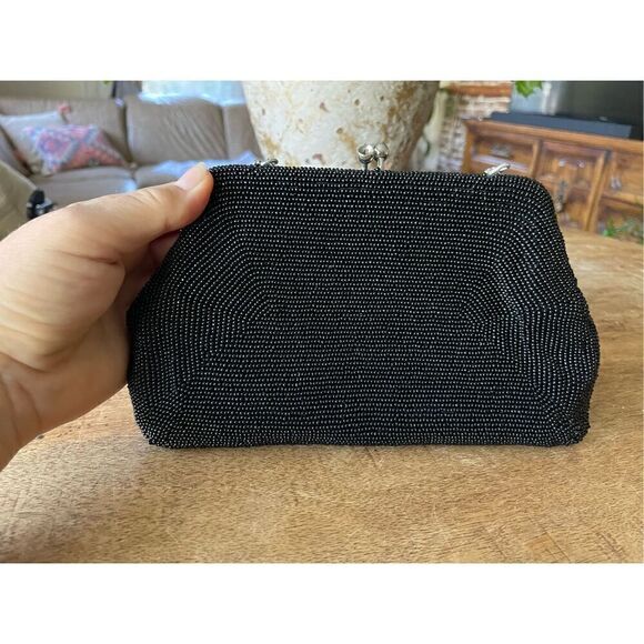 evening  black bag purse handmade in Japan - Picture 3 of 5